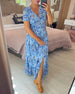 Floral-print V-neck dress