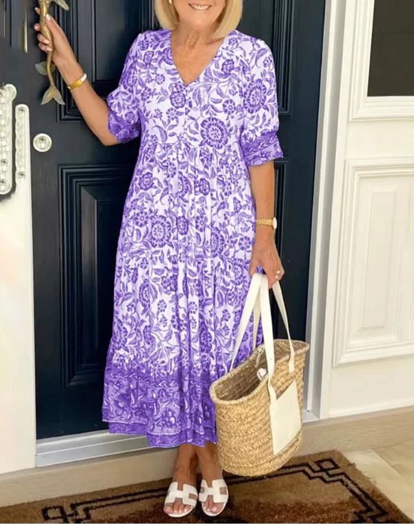 Bohemian V-Neck Dress