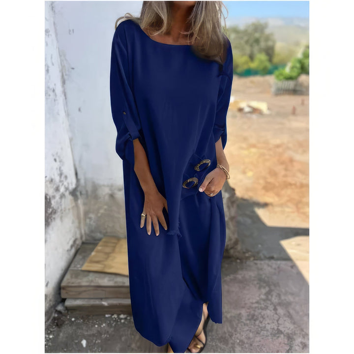2-Piece Set: Asymmetrical Dress & Loose Pants for Women